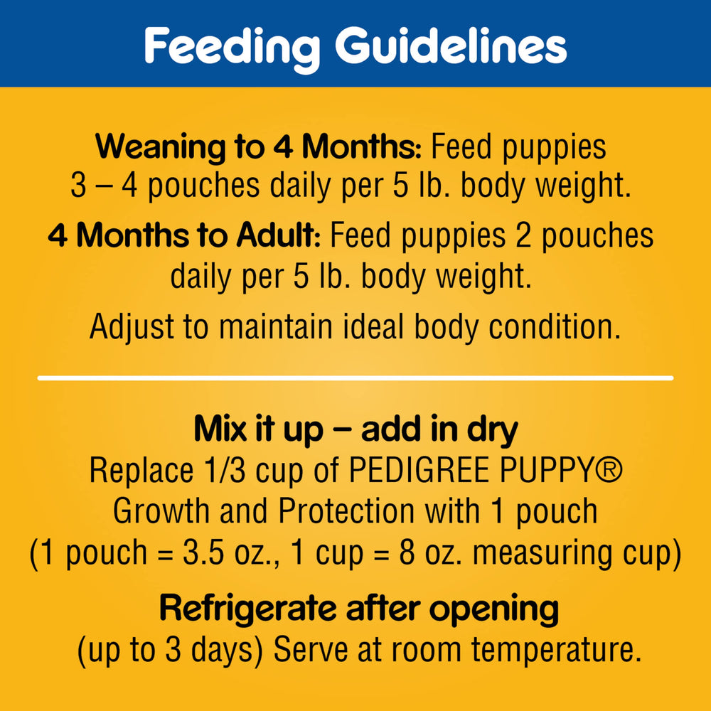 Envase frontal de Pedigree Puppy Morsels para visualización del producto.