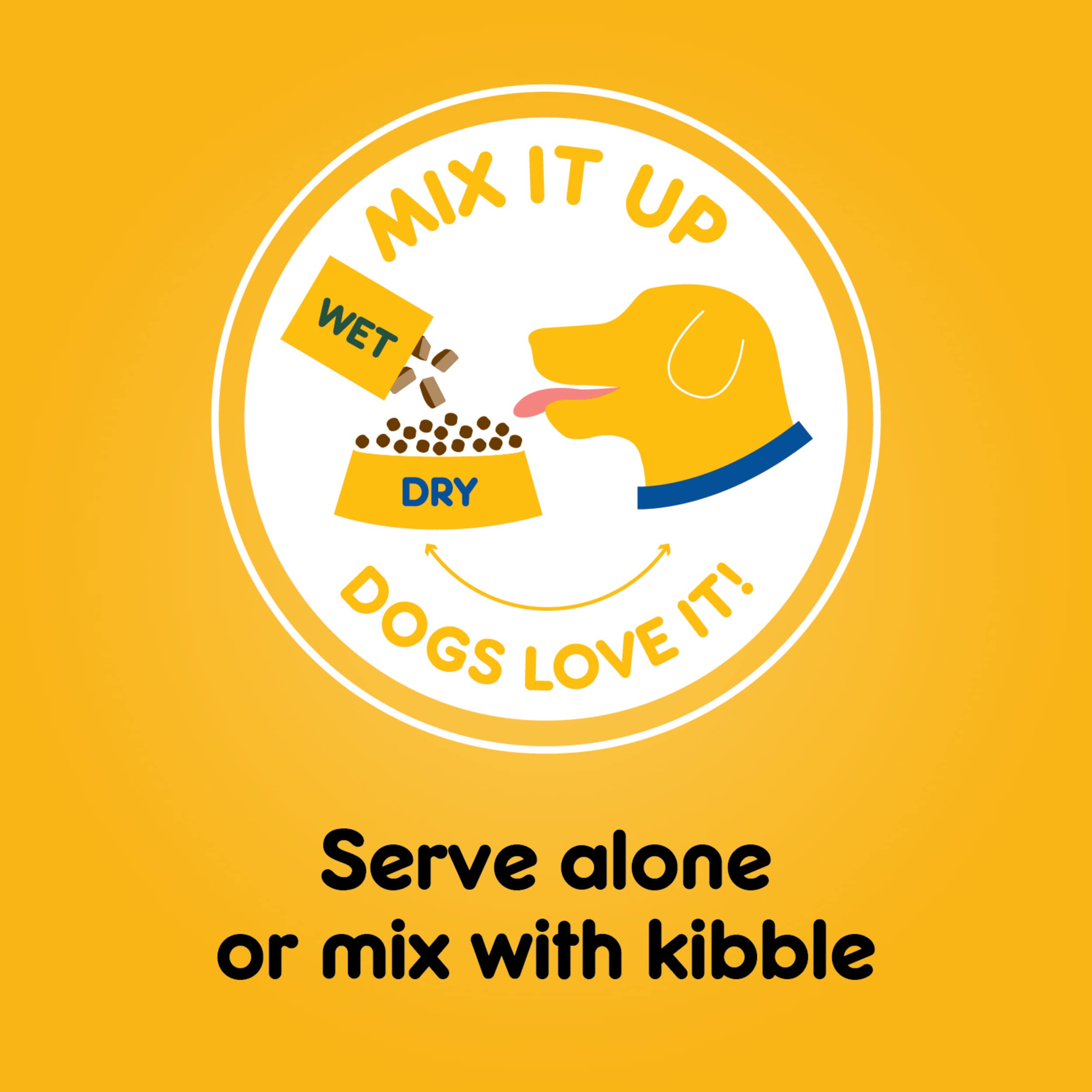 Pedigree Puppy Morsels, uso como topping para croquetas.