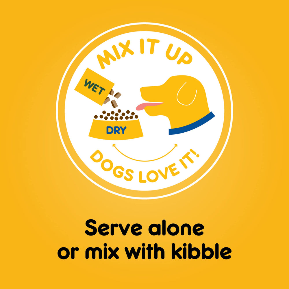 Pedigree Puppy Morsels, uso como topping para croquetas.