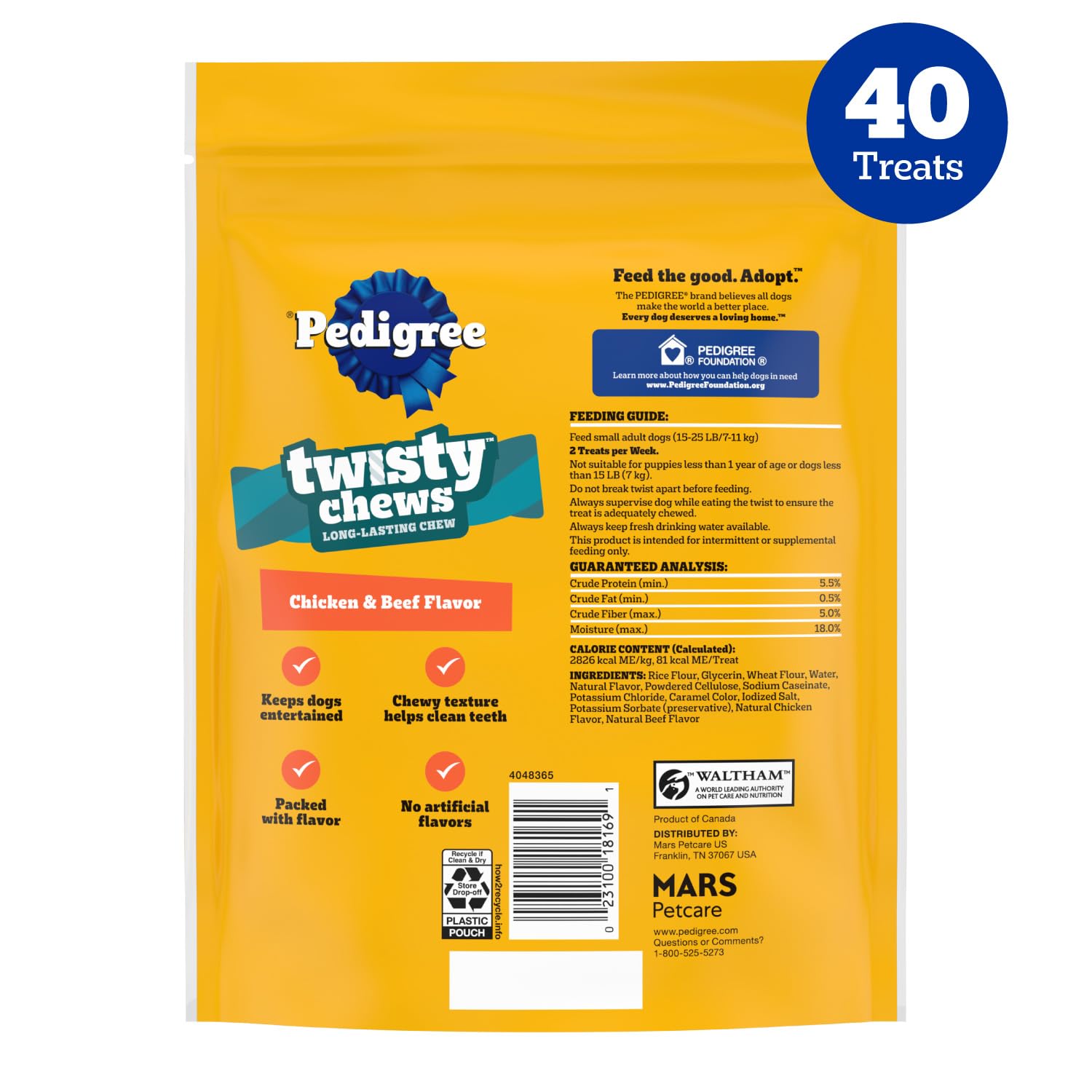 Pedigree Twisty Chews: sabor y entretenimiento en cada mordisco para perros.