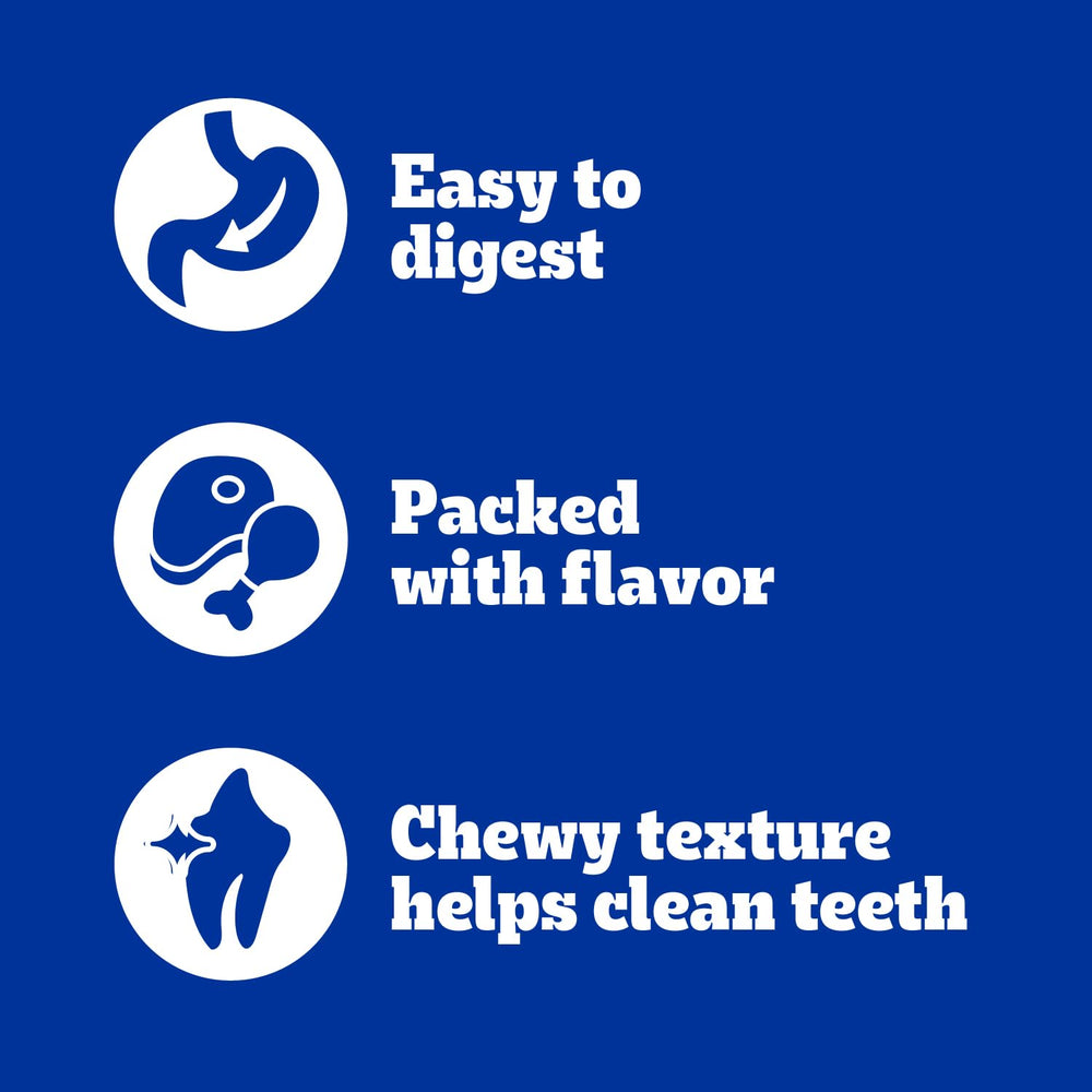 Pedigree Twisty Chews: textura masticable que ayuda a limpiar los dientes durante la masticación.