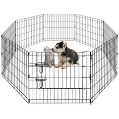 PEEKABOO corral perros 8 paneles 24 pulgadas, espacio seguro para juego.