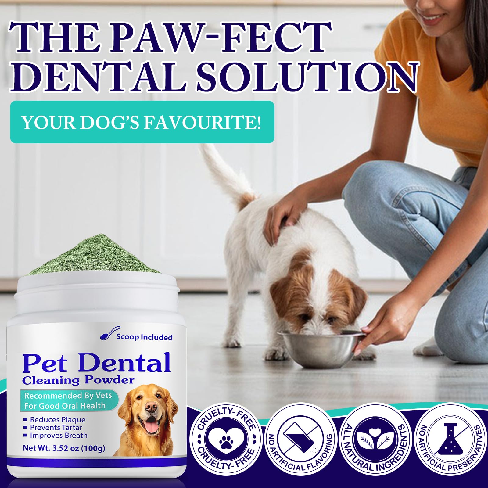 Peesnb polvo limpiador dental, cuidado diario de dientes sanos.