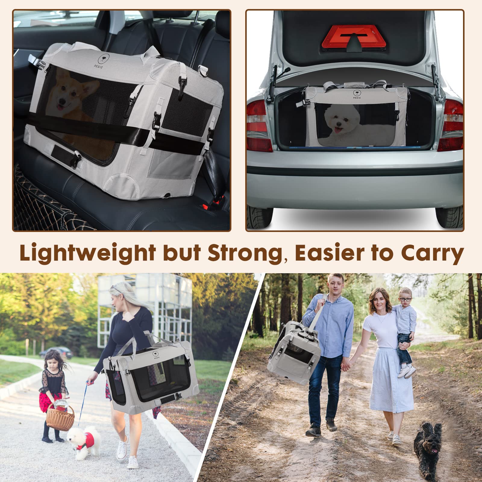 Pegic transportín para gatos, perfecto para viajes dentro y fuera de casa