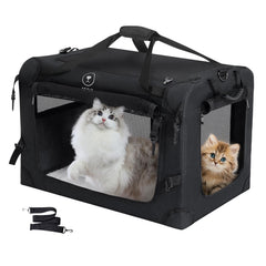 PEGIC transporte-gato-extralargo-coche: cómodo y seguro para viajes en coche con tu gato.