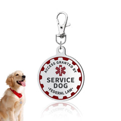 Etiqueta PEHADU para perro de servicio, doble cara, fácil de leer durante paseos.