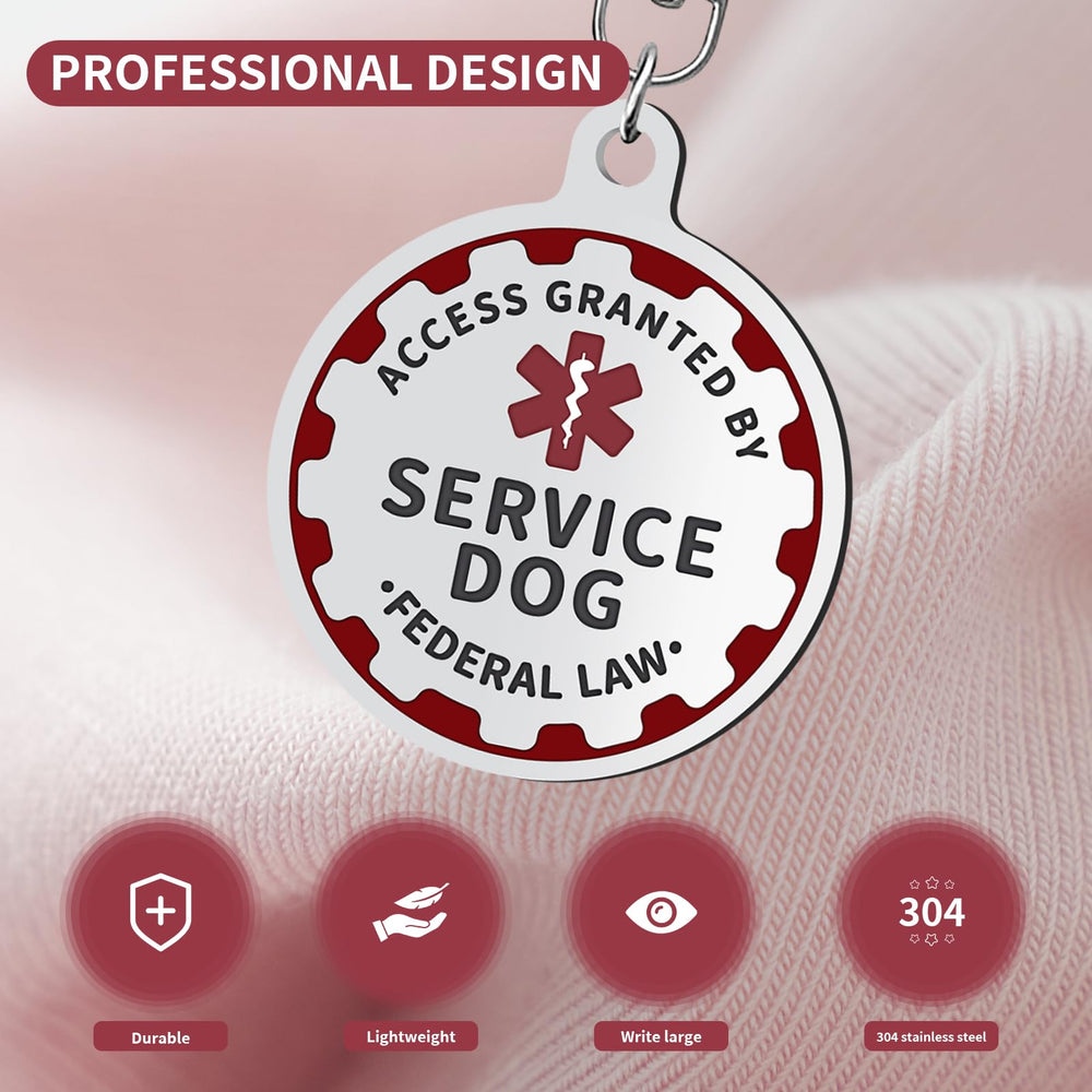 Etiqueta PEHADU de servicio, talla estandar 3,5 cm para collares.
