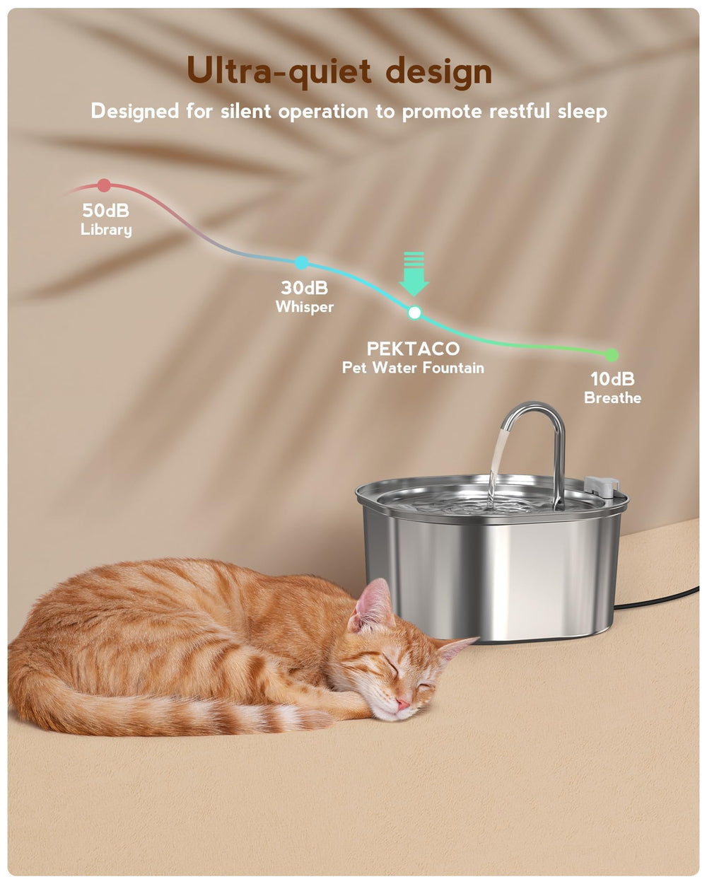 PEKTACO capacidad de 3,2 L ideal para varias mascotas.
