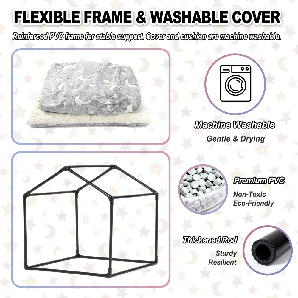 Pelemee funda lavable de doble capa para limpieza fácil.