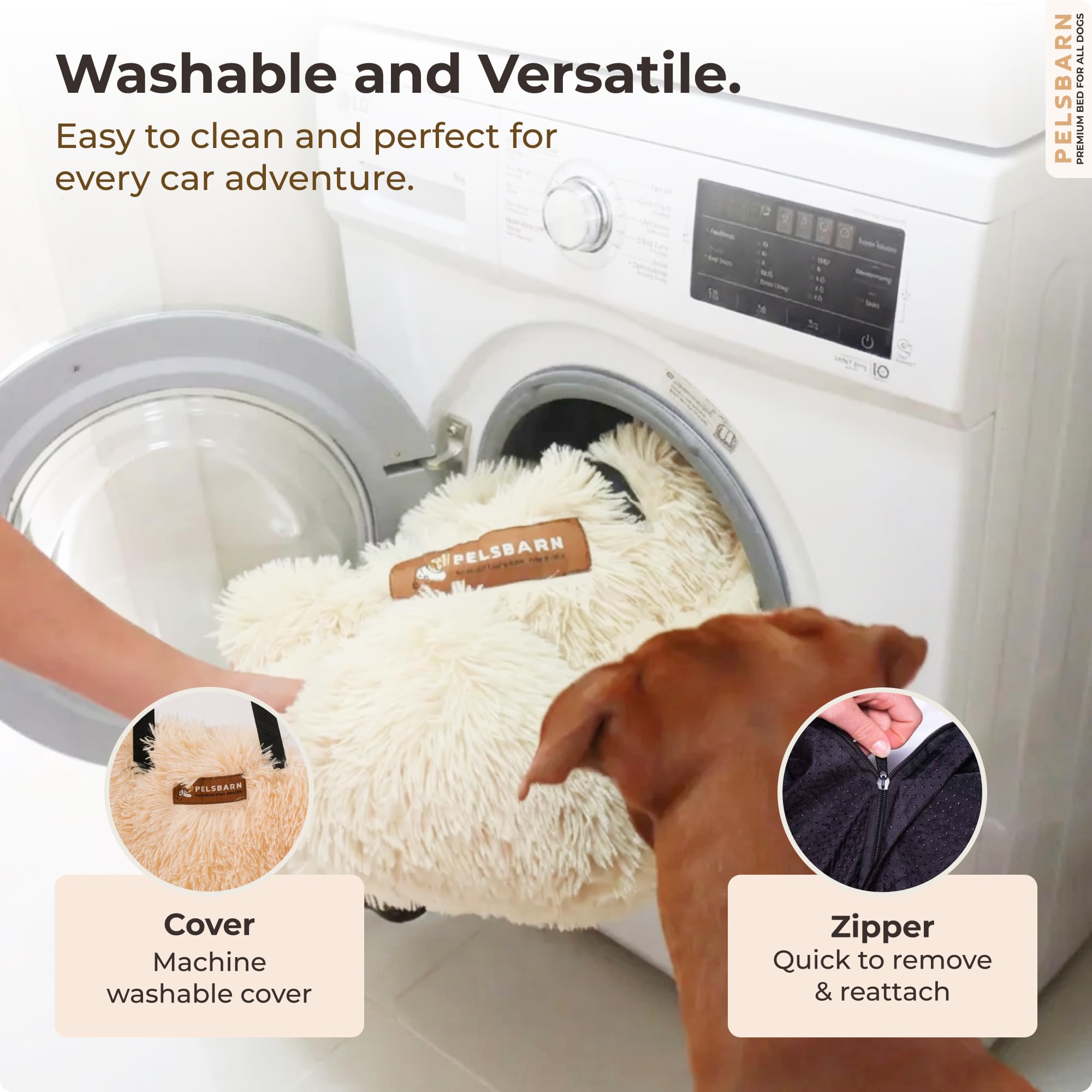Funda desmontable y lavable a máquina para un cuidado fácil