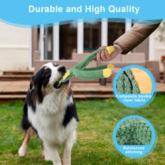 PELTEFLU juguete peluche con ladrido para perros grandes, ideal para juego interactivo