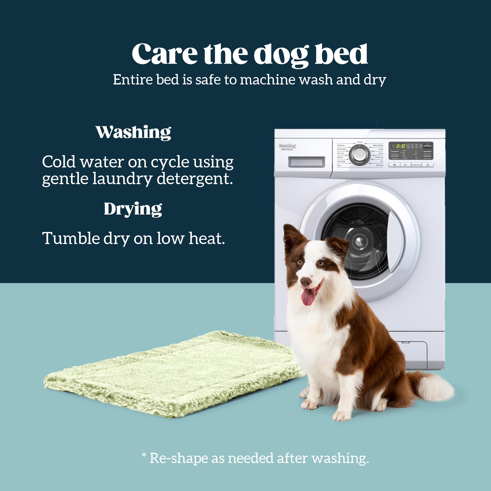 Lavable a máquina y secado rápido para limpieza fácil.