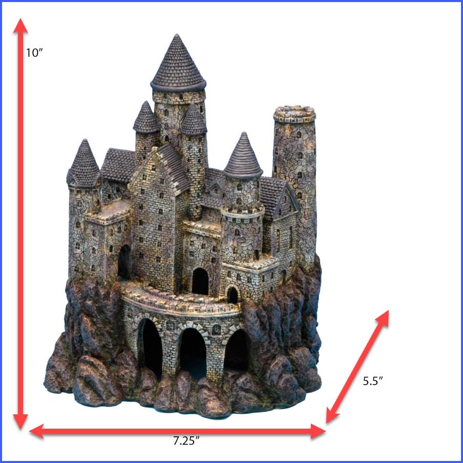 Penn-Plax Age-of-Magic castillo mago techo cono: detalle realista para un toque medieval.