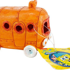 Penn-Plax Bob Esponja Autobús Bikini Bottom, ambiente temático para acuario más alegre