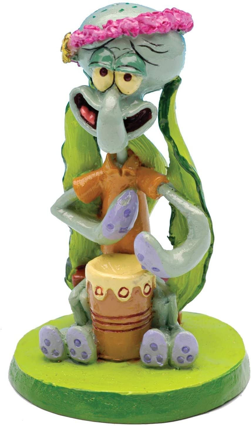 Penn-Plax Squidward, figura para acuario, decorativa y estable en el sustrato.