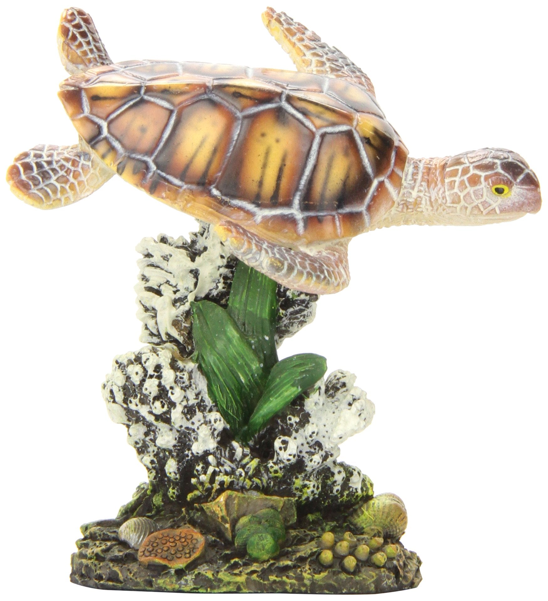 Penn-Plax tortuga marina en nado, decoración realista para acuario que mejora el ambiente.