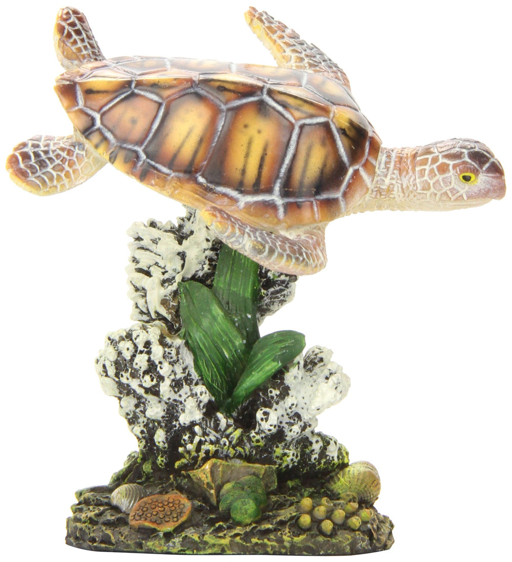 Penn-Plax tortuga marina en nado, decoración realista para acuario que mejora el ambiente.
