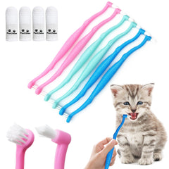 PenVinoo cepillo doble lado para gatos y perros facilita la limpieza dental eficiente.