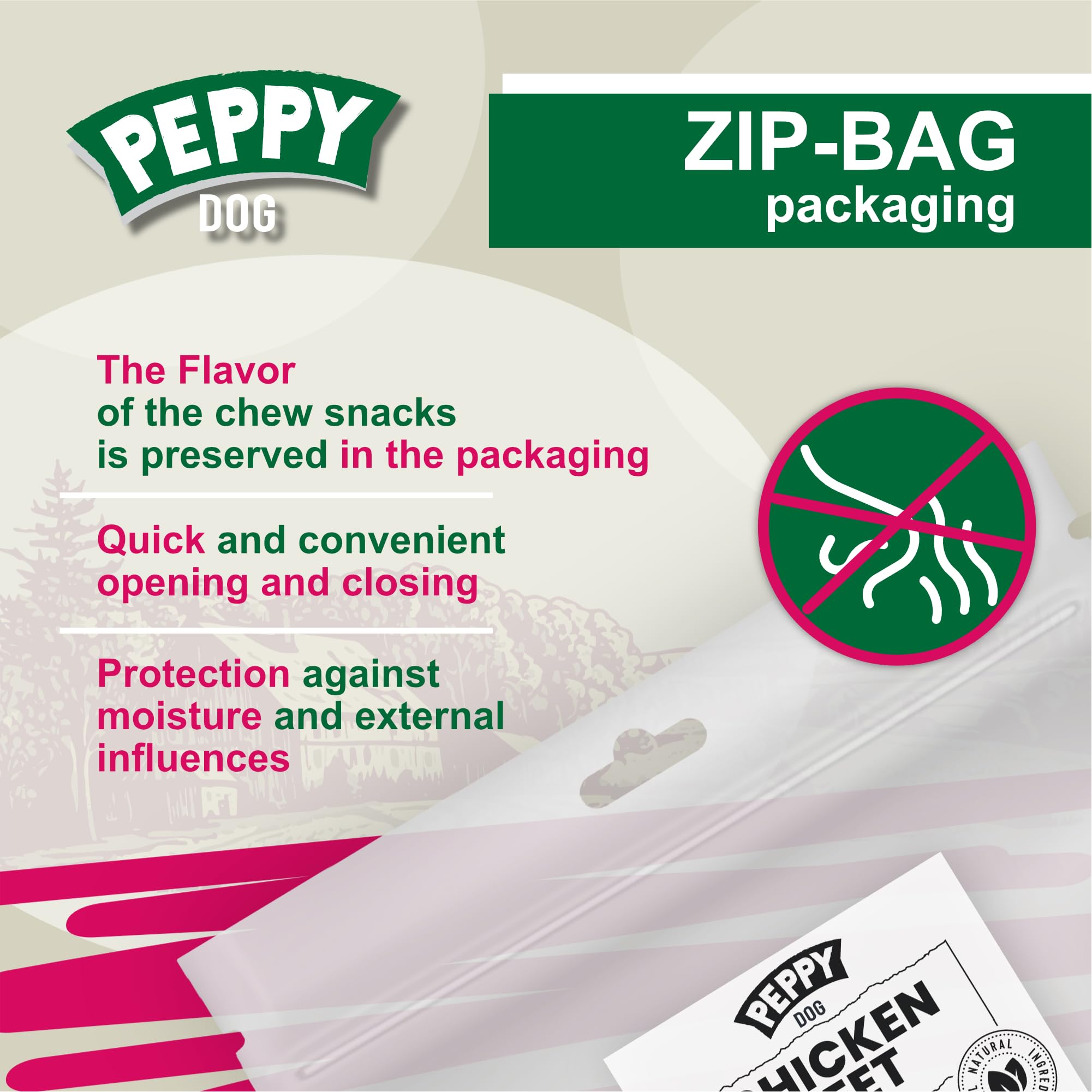 PEPPY DOG Ingredientes naturales: opción suave para perros sensibles.