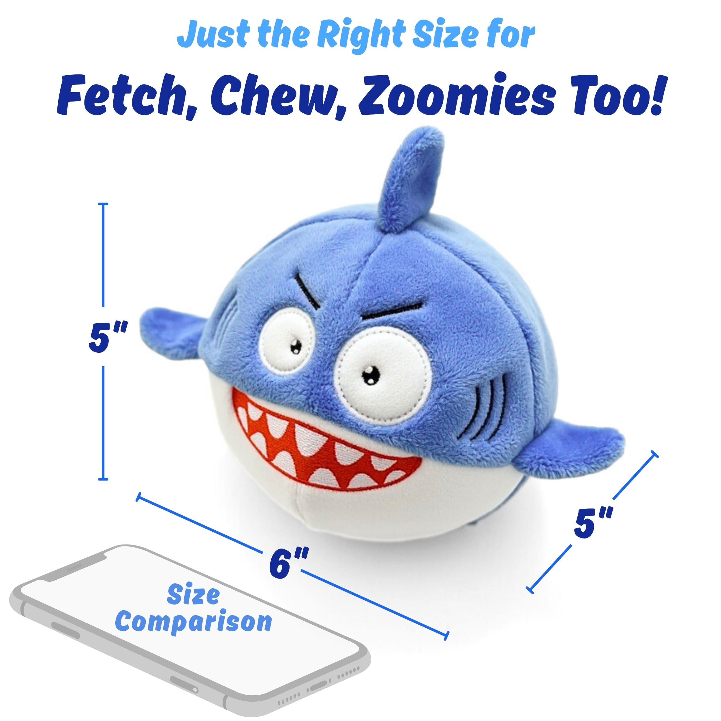 Sharky bola rebotante oculta, entretenimiento duradero para perros.