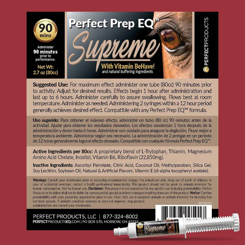 Duración de más de 6 horas con Perfect Prep EQ Supreme