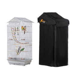 Cobertor Perfitel para jaula de ave pequeña, negro, reduce la luz para el descanso nocturno.