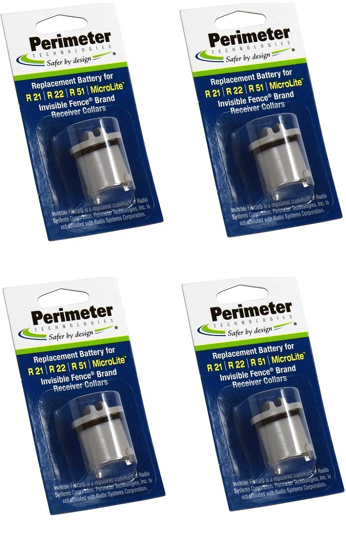 Perimeter Technologies, cuatro-pack baterías para collar invisible, ideal para uso continuo.