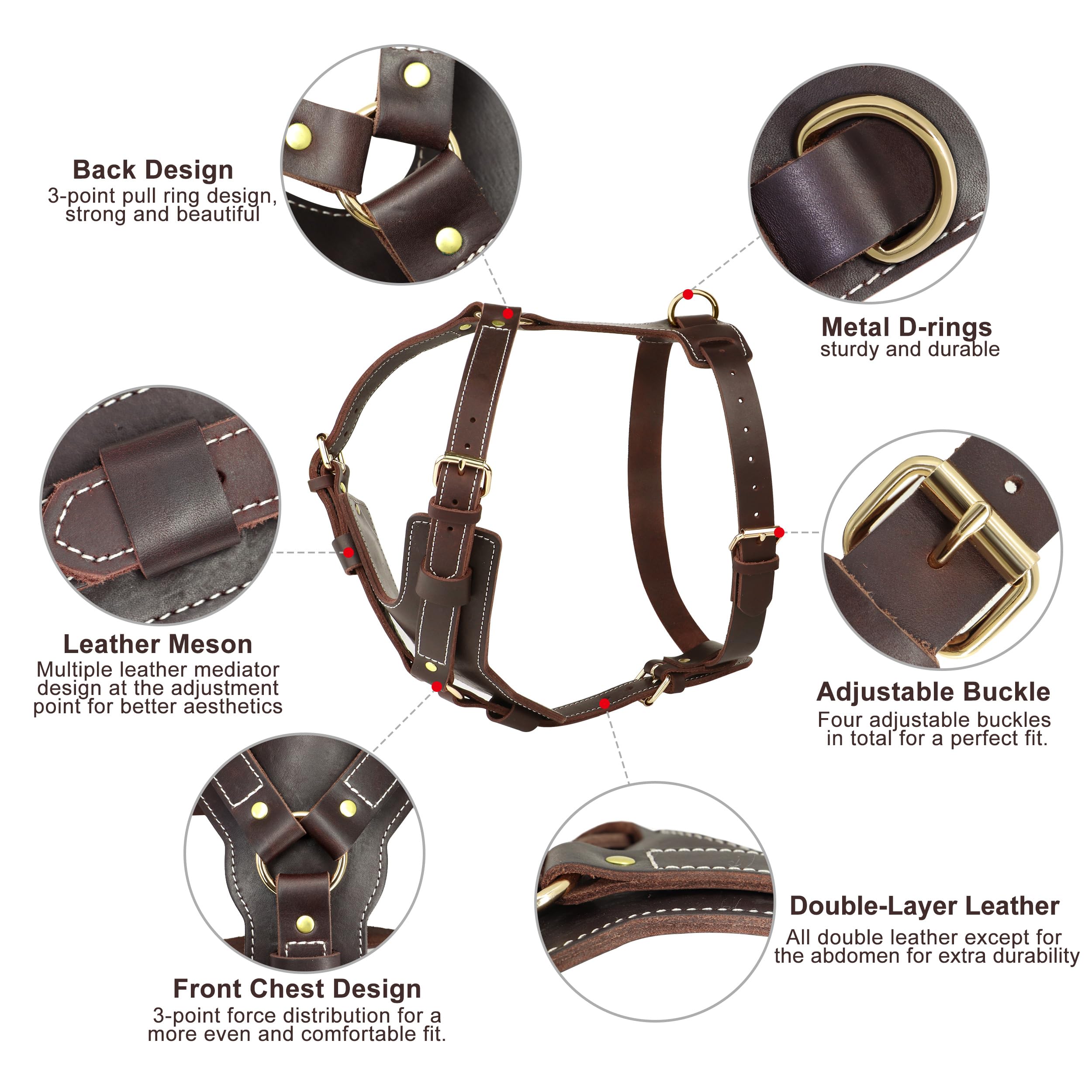 ARNES PET ARTIST en cuero para mastines y razas grandes.
