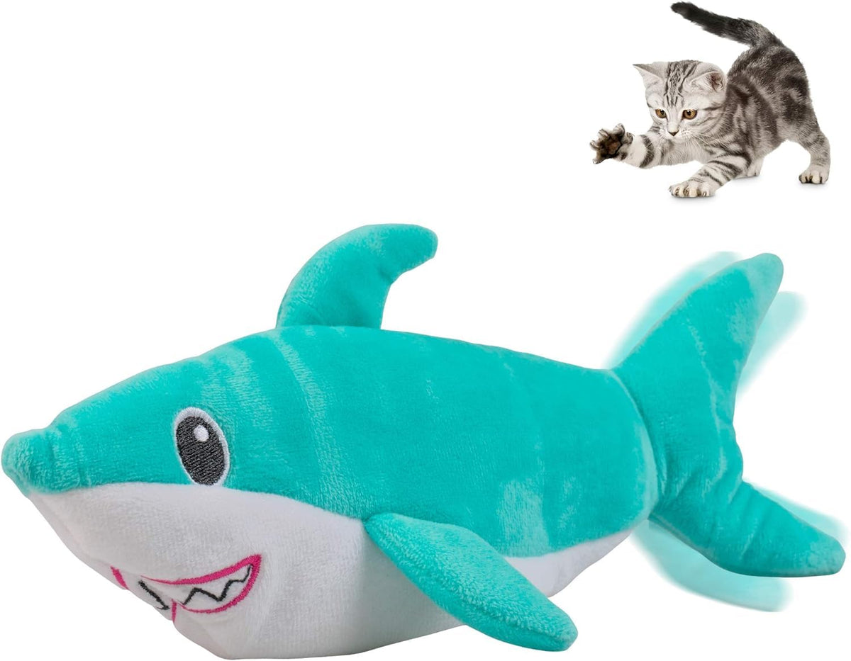 Pet Craft Supply tiburón móvil con aletas para gatos, juguete interactivo