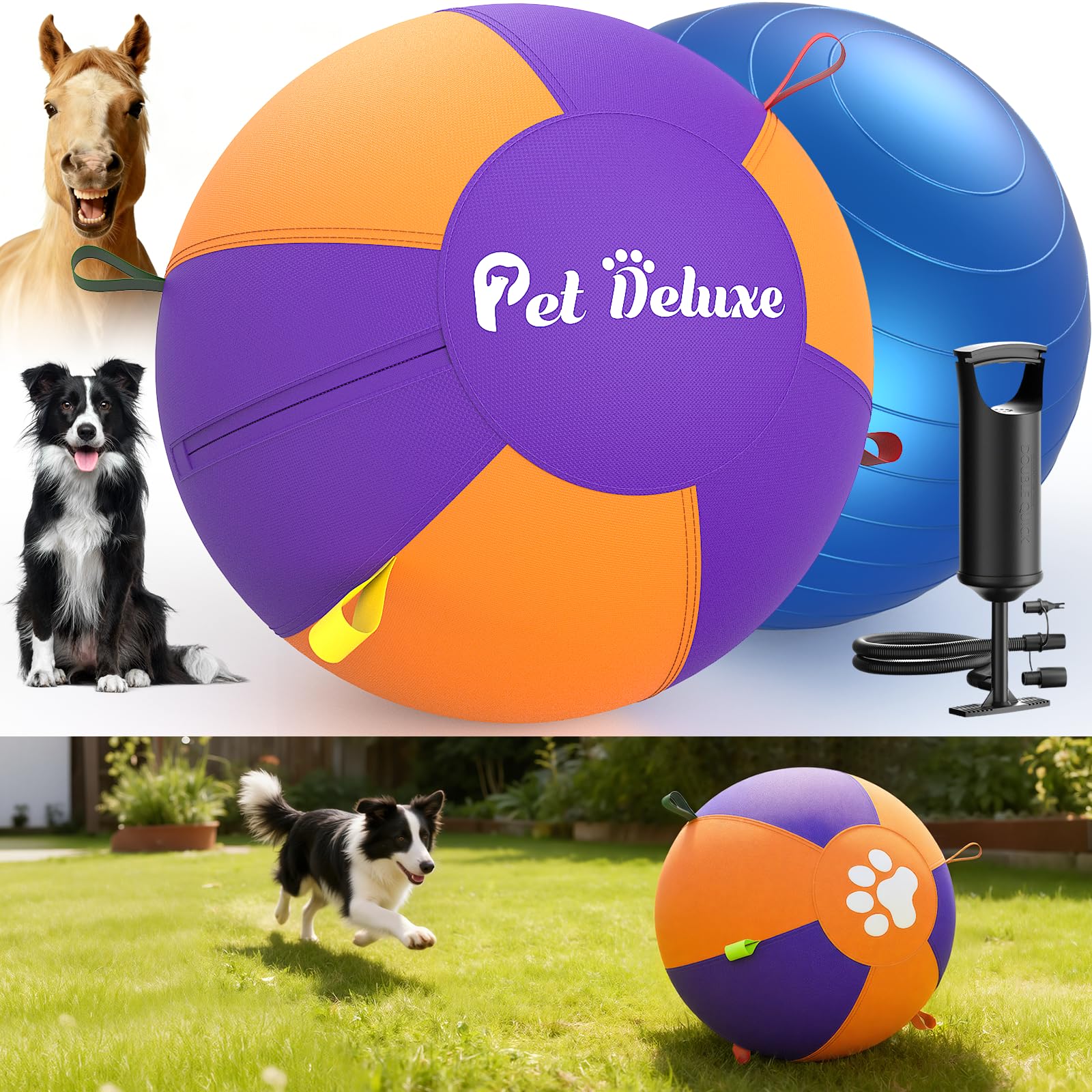 Pet Deluxe bola de adiestramiento 25 pulgadas para juego al aire libre