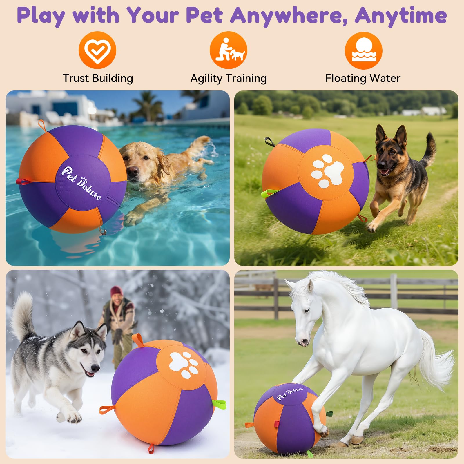 Pet Deluxe cubierta Oxford resistente para juego duradero