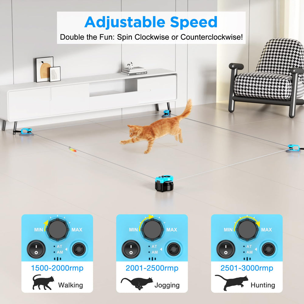 Pet Deluxe Juguete Gato Auto y Manual para control de juego