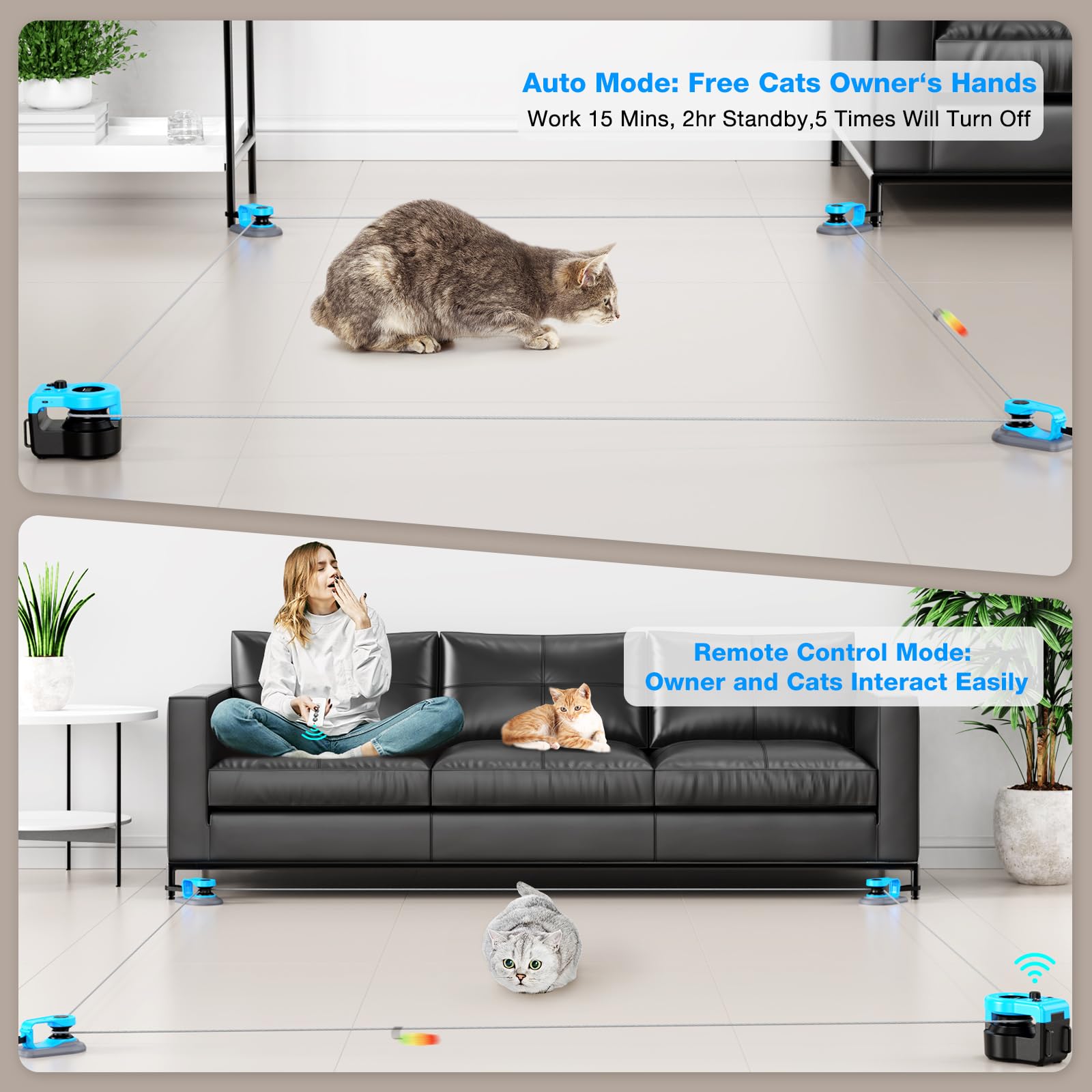 Pet Deluxe Juguete Gato Ganchos y accesorios para rutas creativas