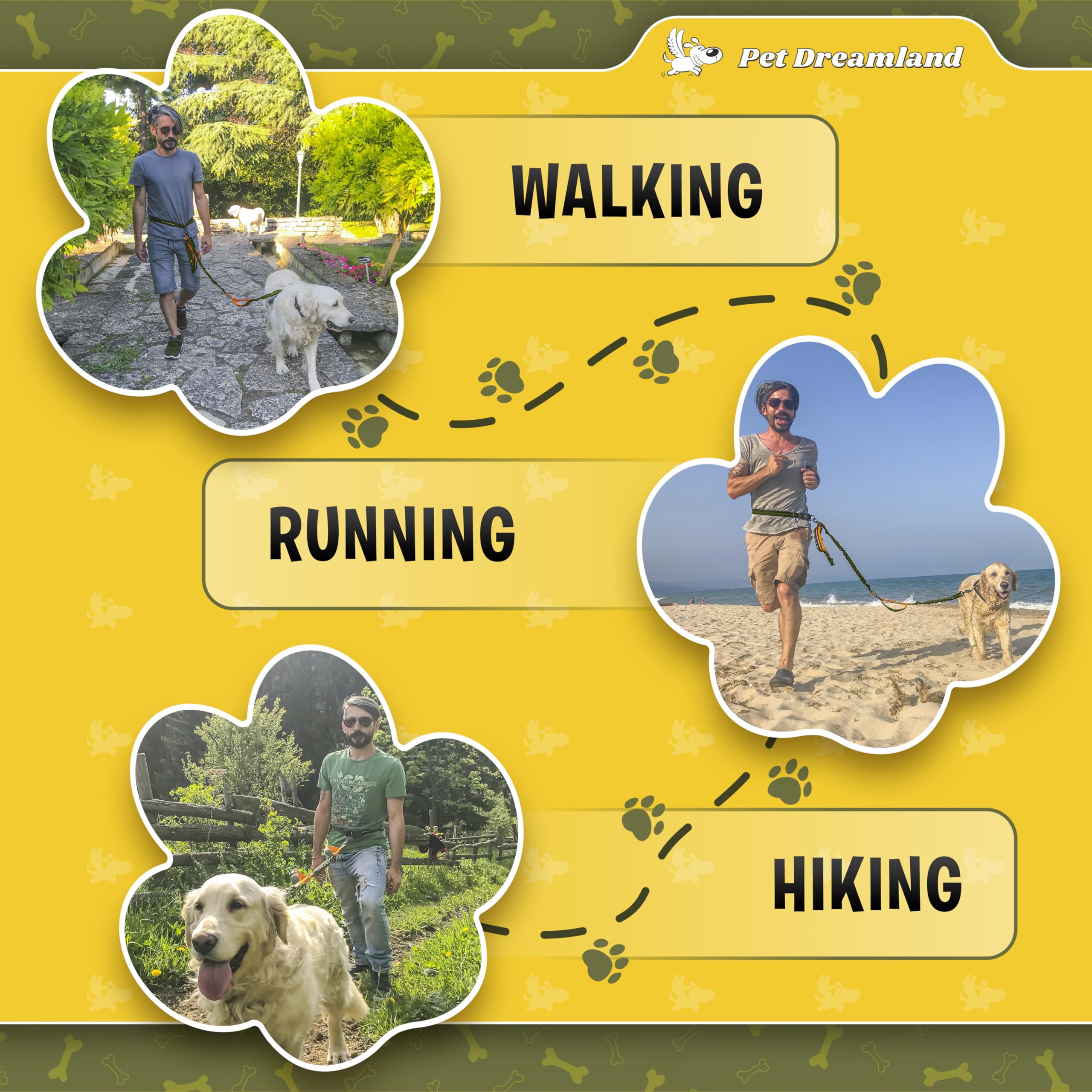 Pet Dreamland, cinturón cómodo que se adapta a largas caminatas.