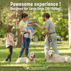 Pet Dreamland, mangos dobles suaves para agarre cómodo durante paseos largos.