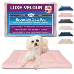 Pet Dreams rosa-24-pulgadas: almohadilla para jaula, descanso cómodo para perros.