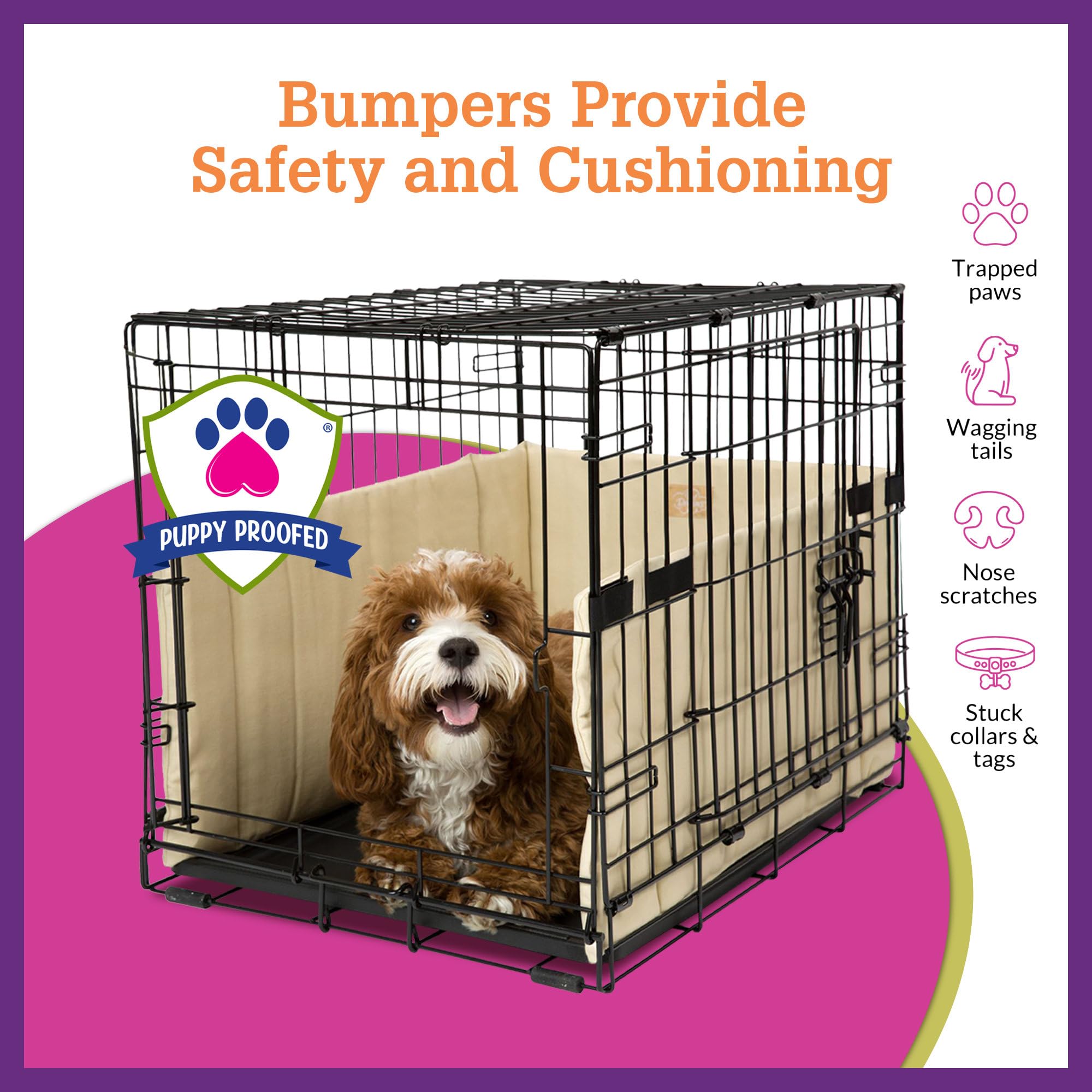 Pet Dreams tela certificada libre de químicos para perros.