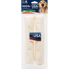 Pet Factory rollos de piel de res de 8 pulgadas, masticación duradera para perros.