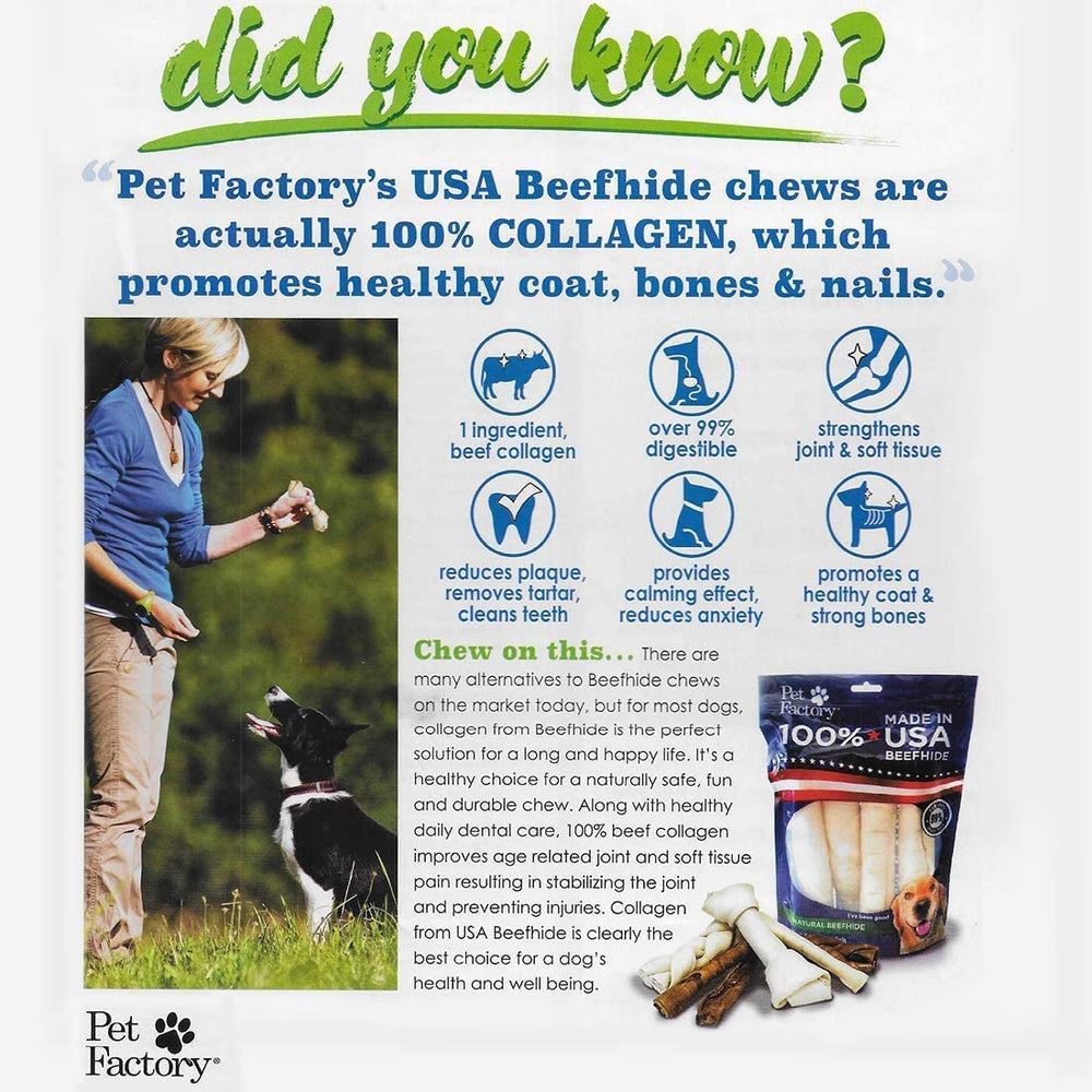 Pet Factory digestibilidad alta, opción segura para masticar sin problemas.