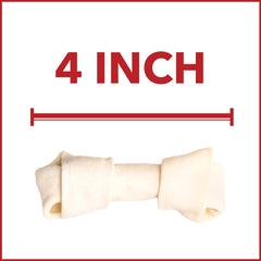 Pet Factory huesos con nudo, piel de res, para perros pequeños.