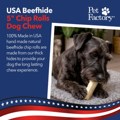Pet Factory rollos chip de piel de res duraderos para masticar