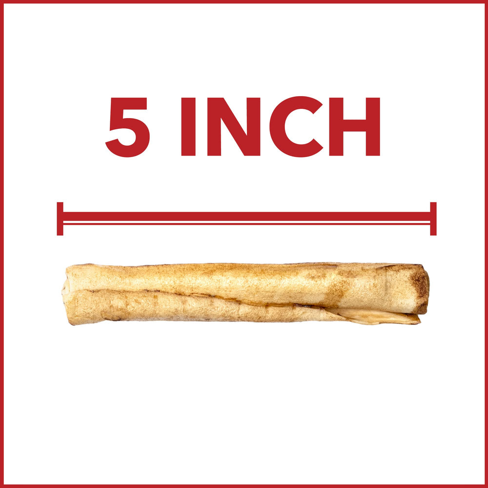 Pet Factory rollos-chip res 5 pulgadas, sabor pollo para mayor palatabilidad.
