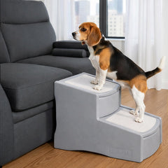 Pet Gear Easy Step II, escalera para mascotas con dos pasos, facilita subir con confort.