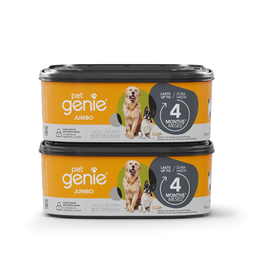 Pet Genie: recambio jumbo, doble pack para uso prolongado.