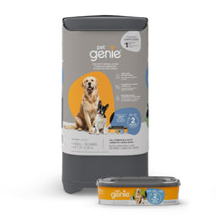 Pet Genie Pail en exterior con control de olores para jardín