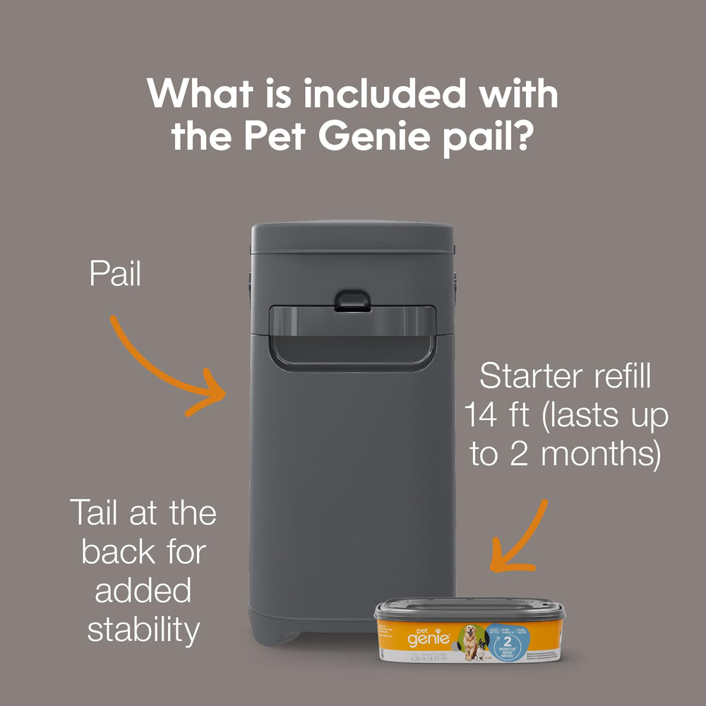 Pet Genie Pail resistente a UV protege el sistema en uso exterior