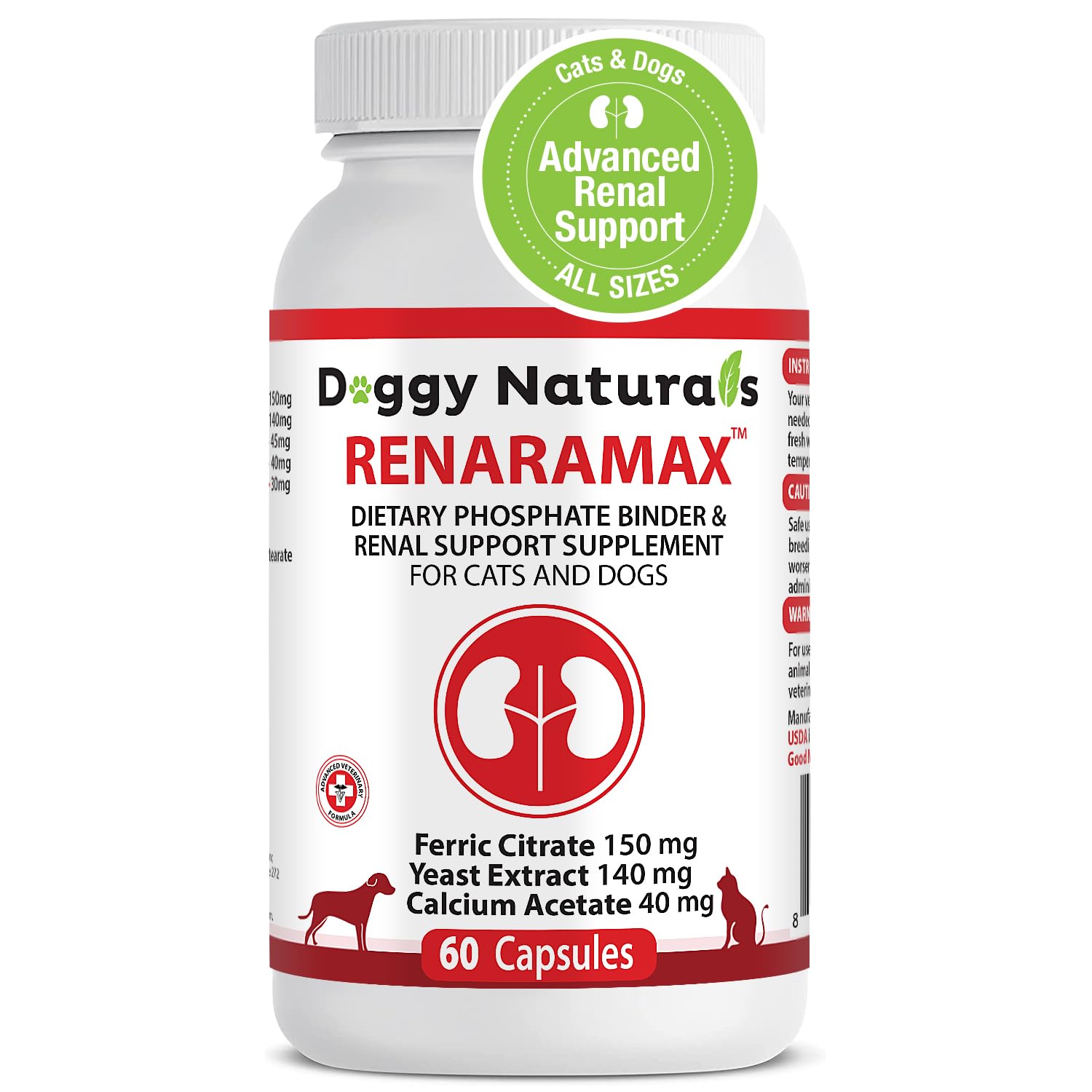Renaramax de Pet Health Pharma, cápsulas para manejo de fósforo y apoyo renal en mascotas