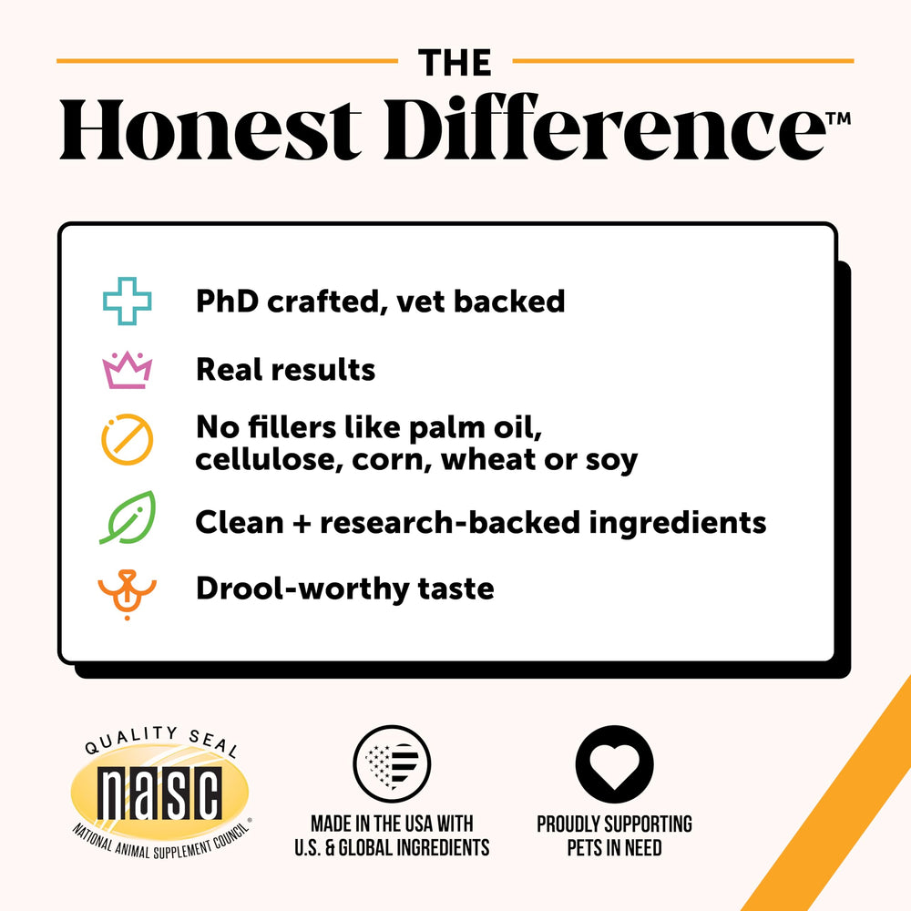 Pet Honesty primer plano de gotas de aceite de salmón rico en Omega-3