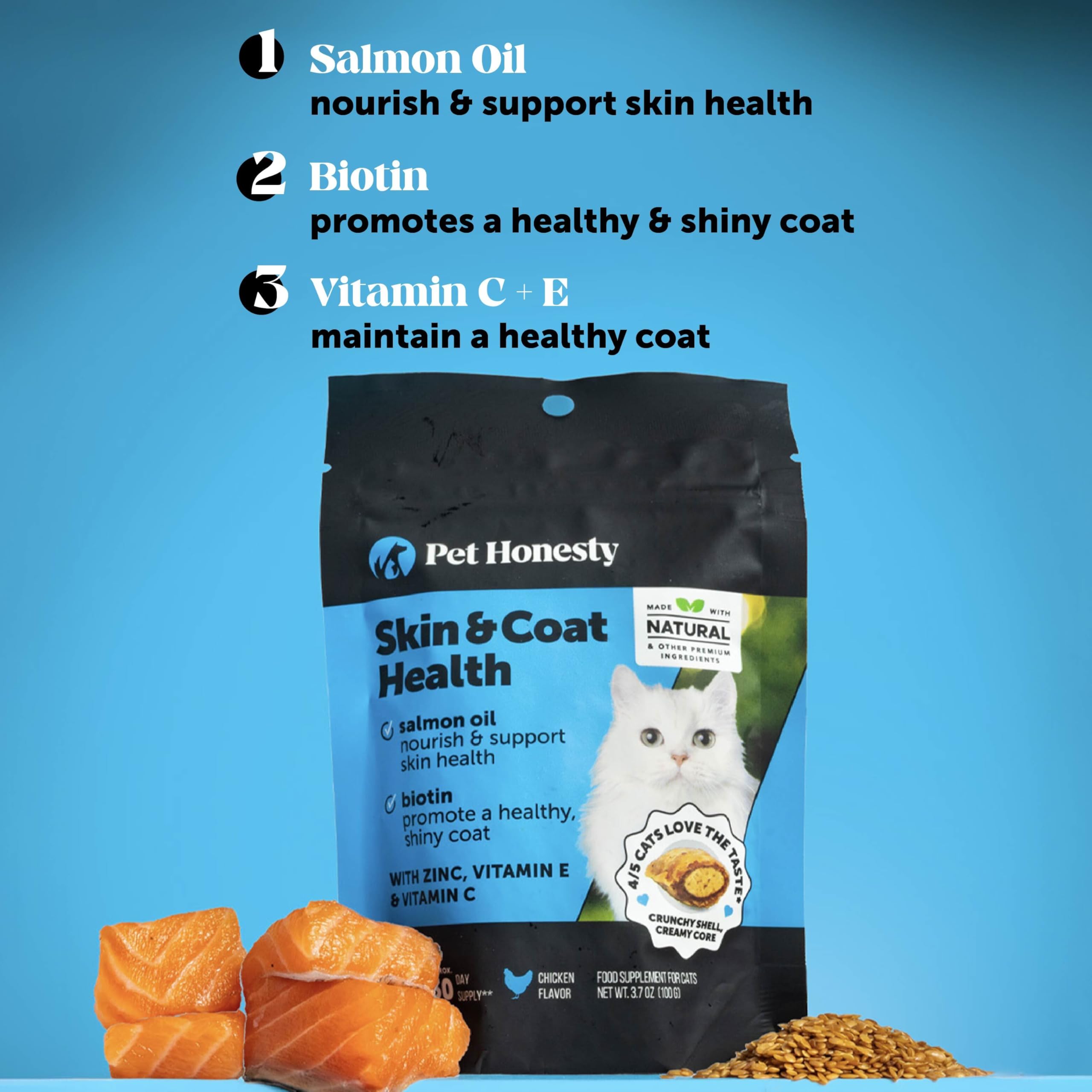 Pet Honesty biotina para pelaje brillante en gatos