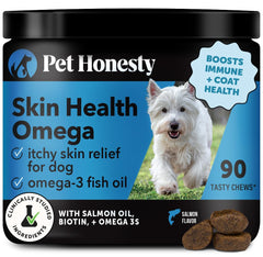 Pet Honesty: botella de aceite de salmón Alaska para piel y pelaje saludables.